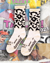 Load image into Gallery viewer, Leopard Sock - Sour Cream - 7”
